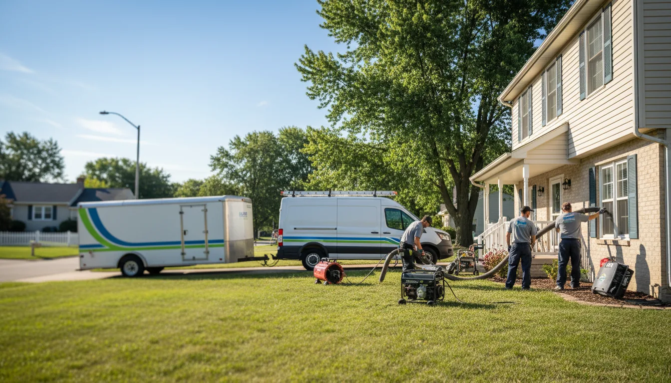 Flooded Basement Restoration And Cleanup With Repair in Oakdale, IL near me